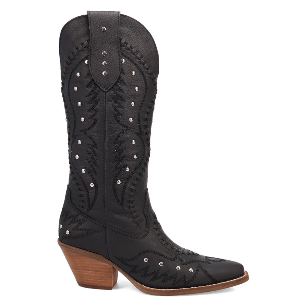 Dingo Pretty N' Pink Embroidered Studded Snip Toe Cowboy Boots