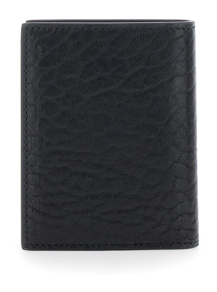 Salvatore Ferragamo Black Bi-Fold Wallet With Gancini Plaque On The Front In Leather Man 2
