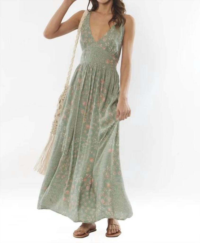 AMUSE SOCIETY Cosi Bello Woven Maxi Dress In Pal