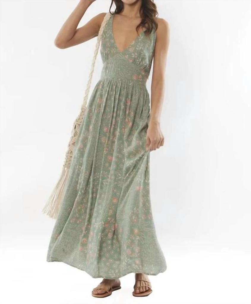 AMUSE SOCIETY Cosi Bello Woven Maxi Dress In Pal 1