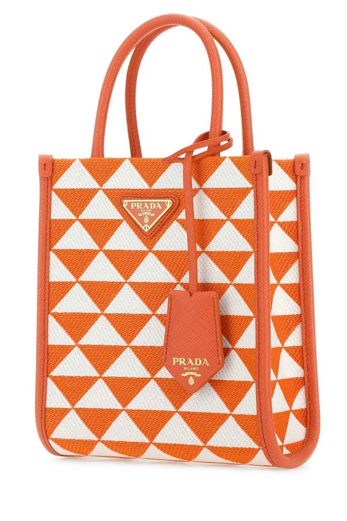 Prada Prada Logo Detailed Monogram Tote Bag 3