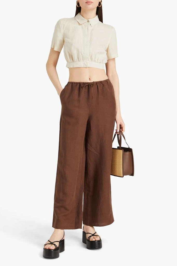 Onia Cropped linen and Lyocell-blend shirt 2