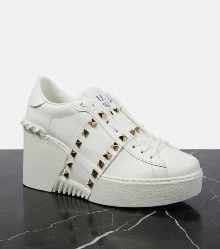 Valentino Open Disco leather wedge sneakers 6
