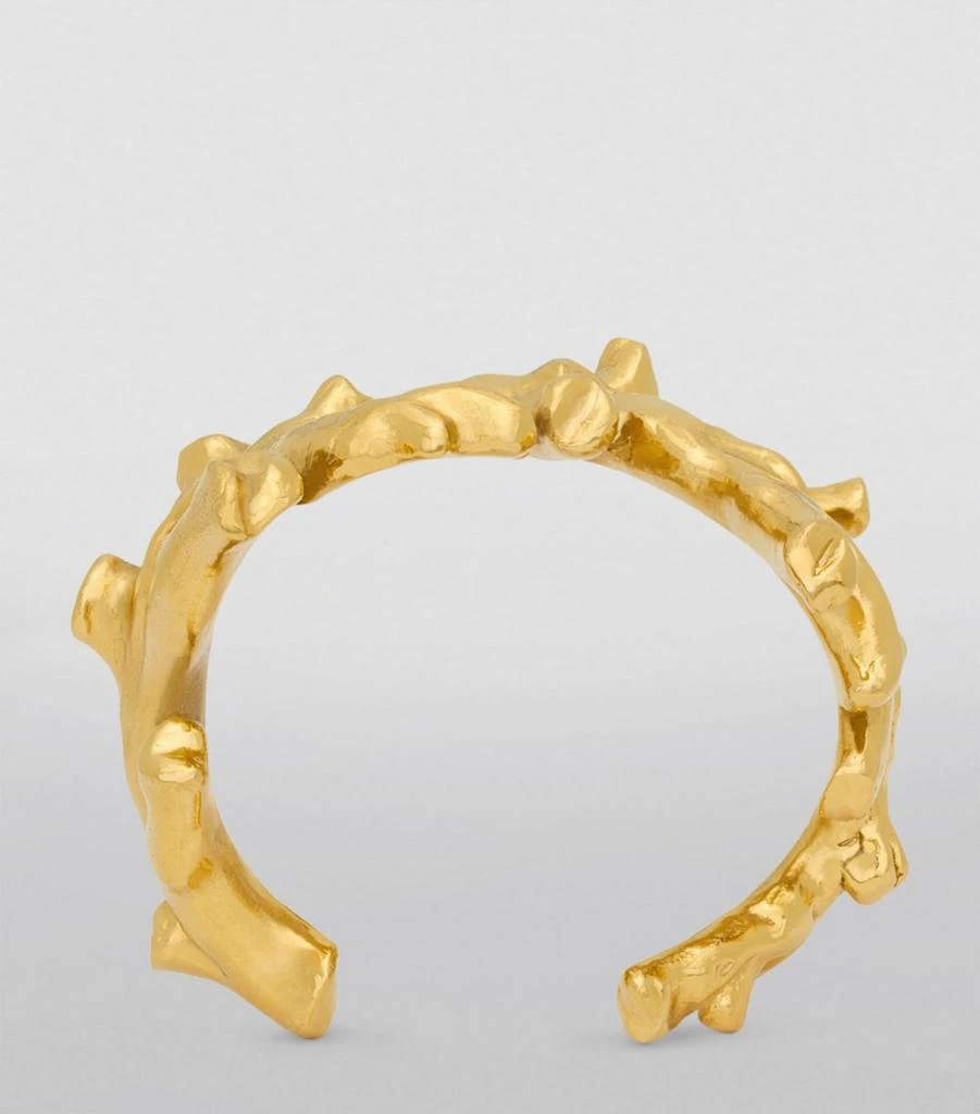 Saint Laurent Gold-Tone Coral Cuff Bracelet 4