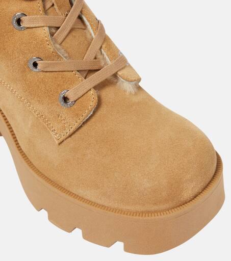 [Bogner] ソウル 1B シアリング スエード アンクルブーツ Bogner Seoul 1B shearling-lined suede ankle boots - Boots