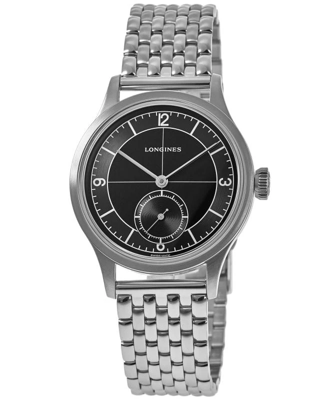 Longines Longines Heritage Classic Sector Black Dial Steel Men's Watch L2.828.4.53.6 1
