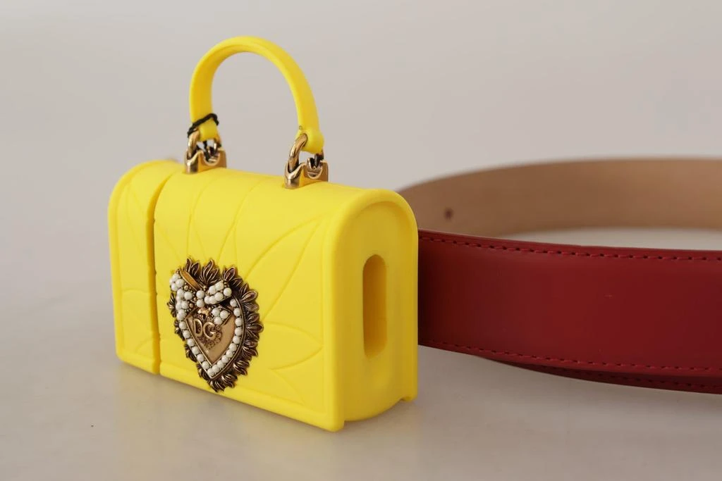 Dolce 
Gabbana Leather yellow DEVOTION Heart Bag Buckle Women
s Belt 2