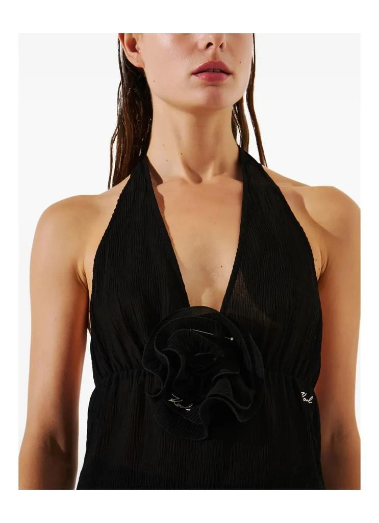 Karl Lagerfeld Paris Karl Dna Plisse Halter Top 5