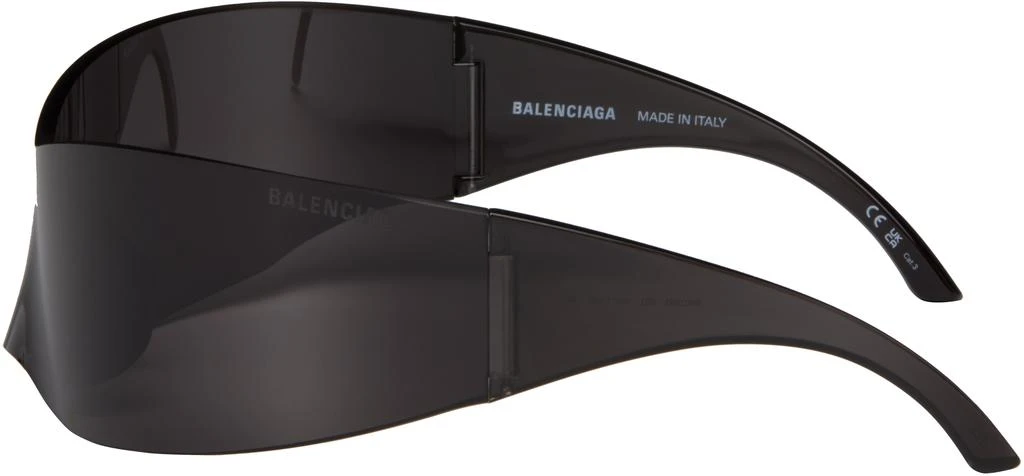 Balenciaga SSENSE Exclusive Black Avant Premier Panther Mask Sunglasses 3