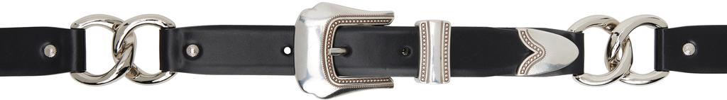Toga Pulla Black Ring Chain Belt