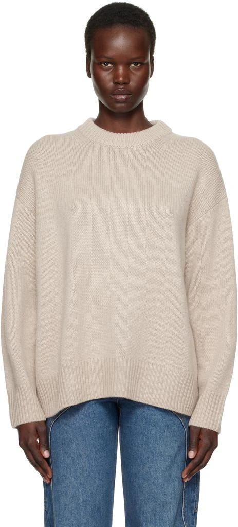 Lisa Yang Taupe Renske Sweater 1