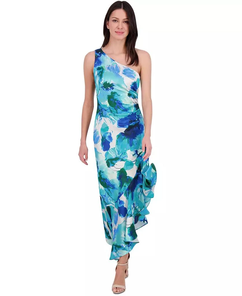 Eliza J Women's One-Shoulder Satin Asymmetric Dress 1