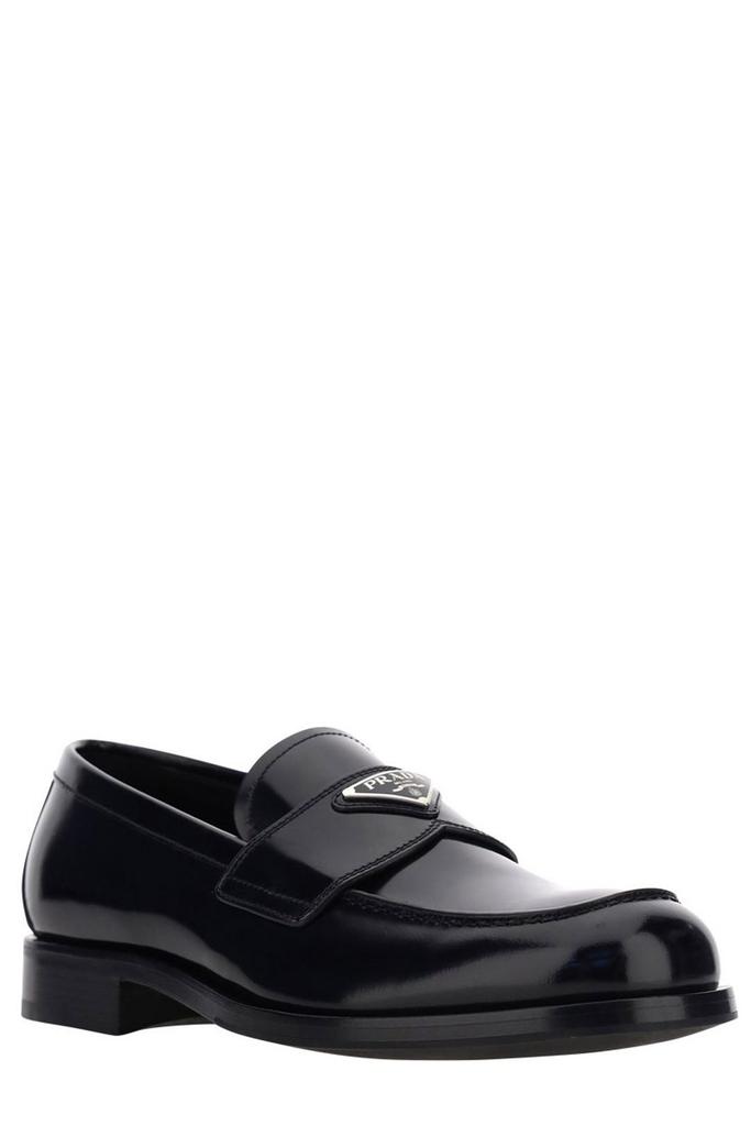 Prada Prada Logo Plaque Slip-On Loafers