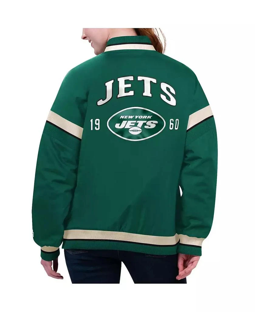 Starter Women's Green New York Jets Tournament Full-Snap Varsity Jacket 2