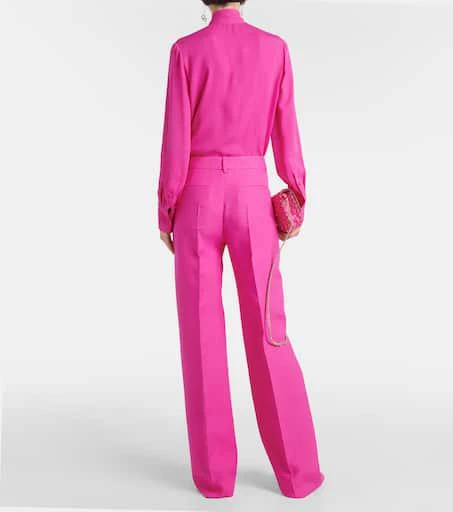 Valentino Crêpe Couture wool wide-leg pants 3