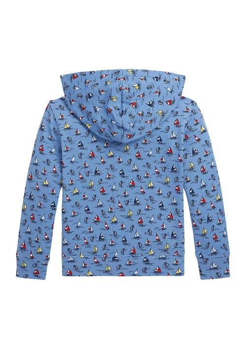 Ralph Lauren Boys 2-7 Sailboat Print Spa Terry Full Zip Hoodie 2