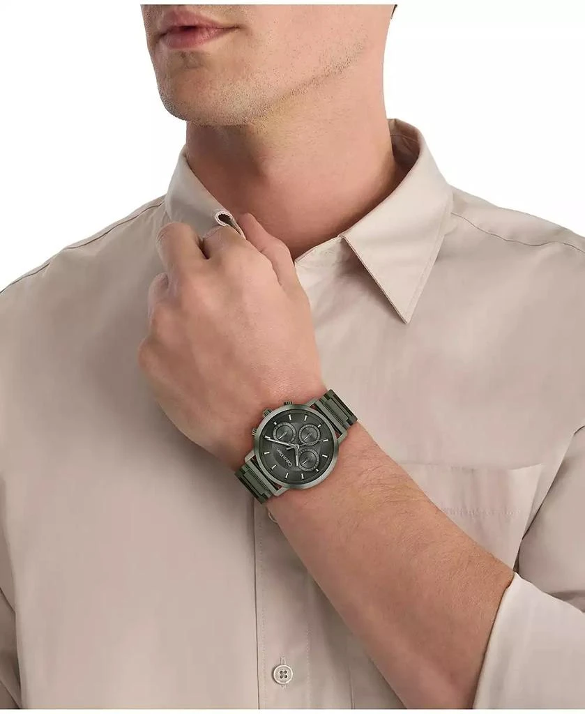 Calvin Klein Men's Gauge Ionic Plated Barley Green Steel Bracelet Watch 4