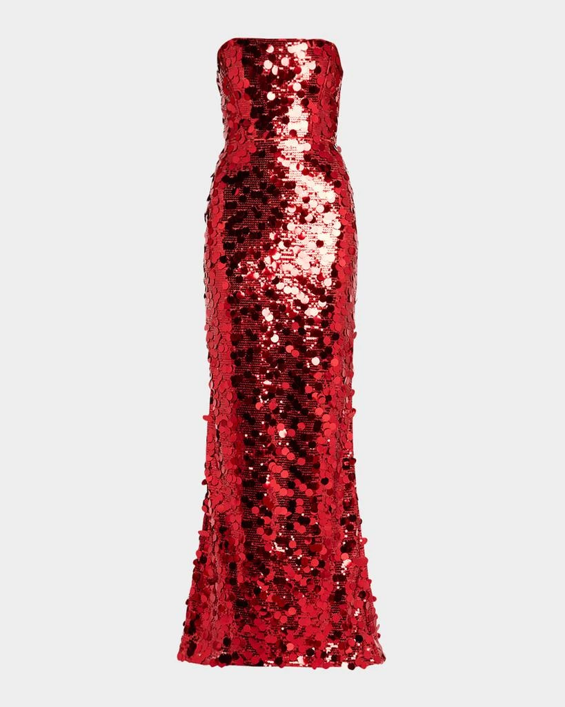 BRONX AND BANCO Farah Strapless Sequin Column Gown 1