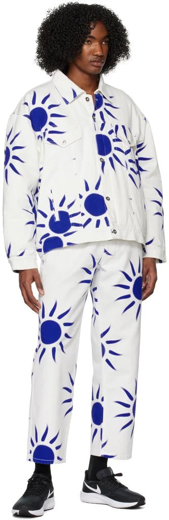 Liberal Youth Ministry White Printed Denim Jacket 4