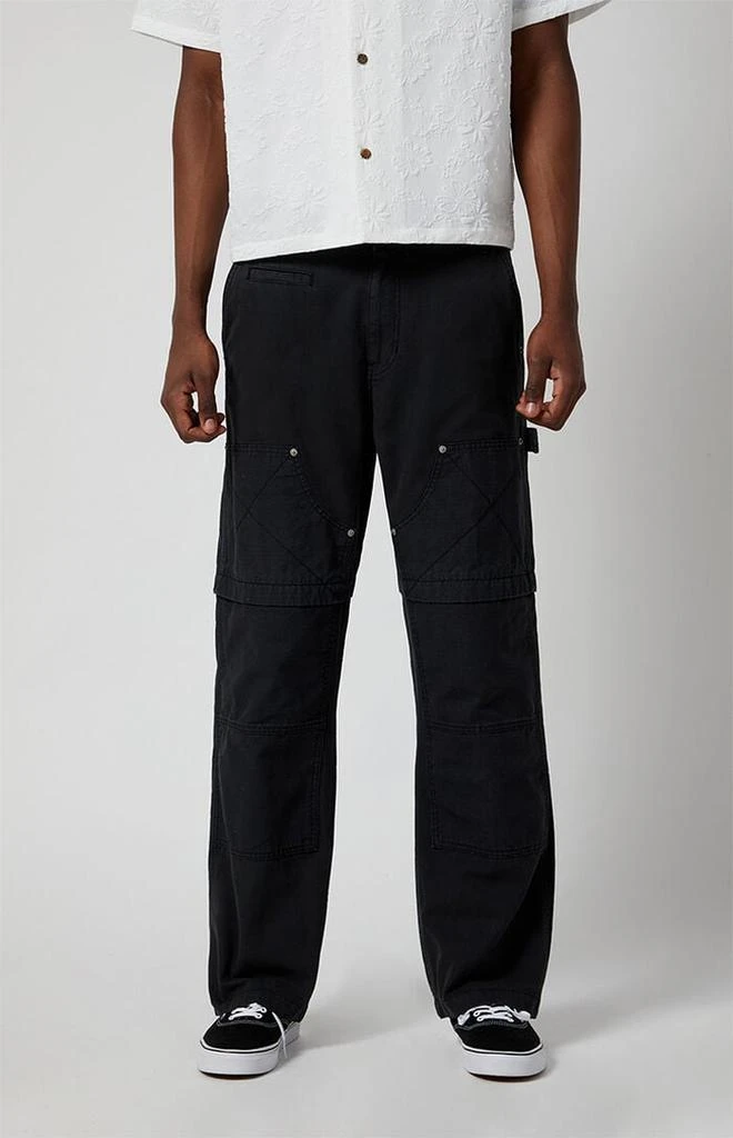 PacSun Black Baggy Carpenter Cargo Pants 1