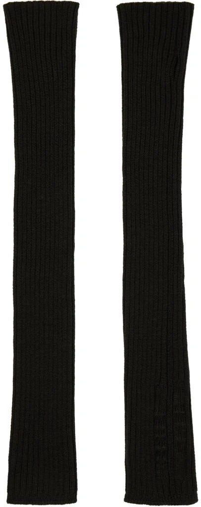 Rick Owens Green Porterville Ribbed Arm Warmers 1