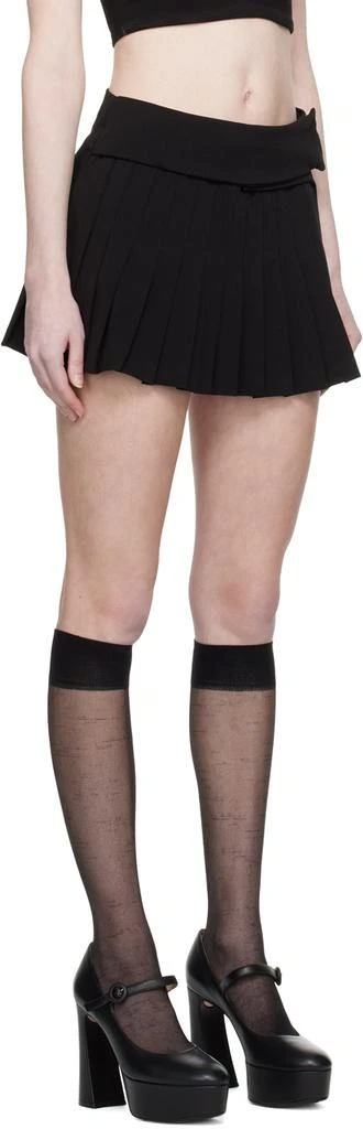 Danielle Guizio Black Pleated Miniskirt 2