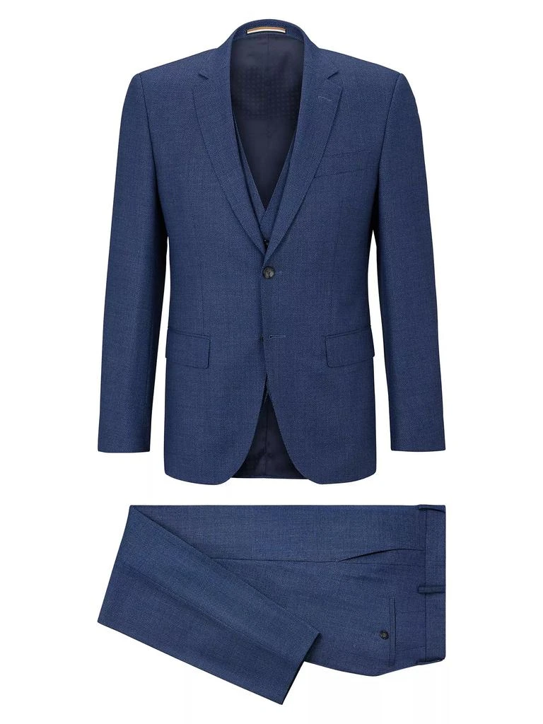 Hugo Boss Three-Piece Slim-Fit Suit in a Wool Blend 1