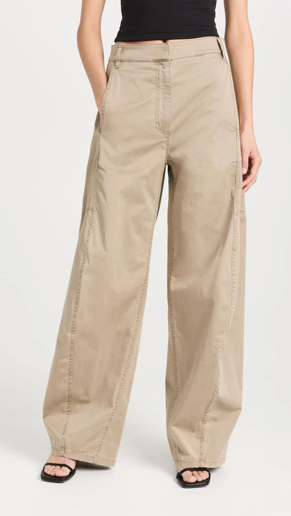 Tibi Garment Dyed Silky Cotton Sid Chino Pants 1