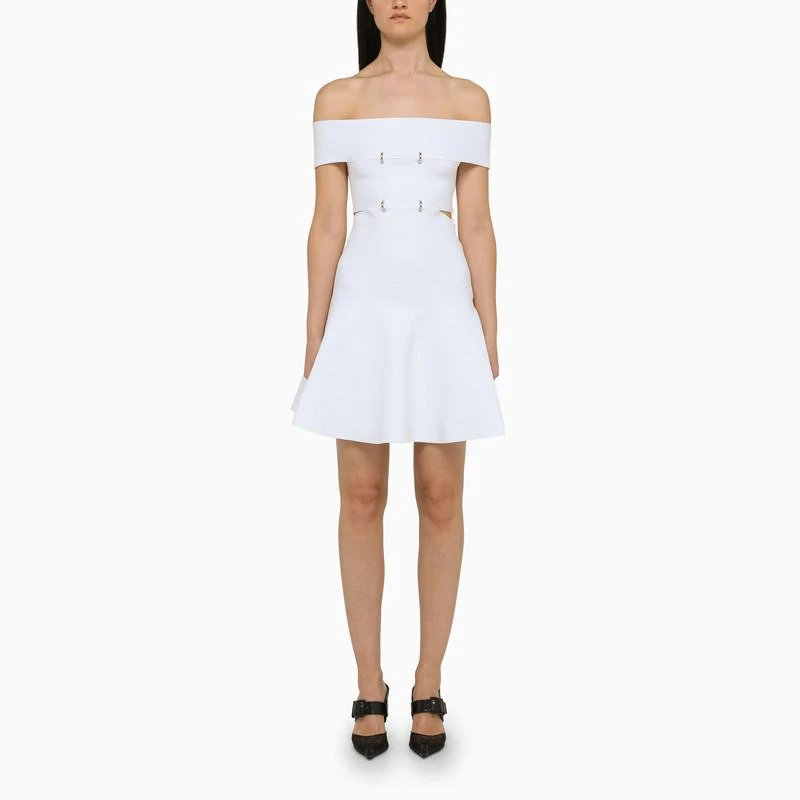 Alexander McQueen White short dress with cut out 1
