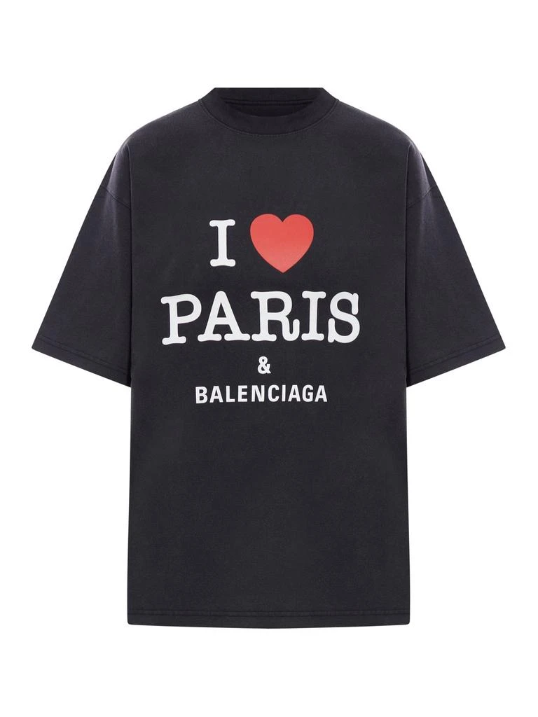 Balenciaga Balenciaga I Love Paris & Balenciaga Printed T-Shirt 1
