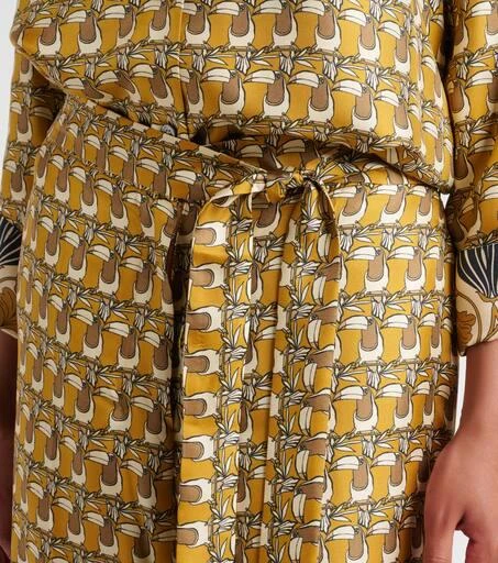 Max Mara Printed silk wide-leg pants 4