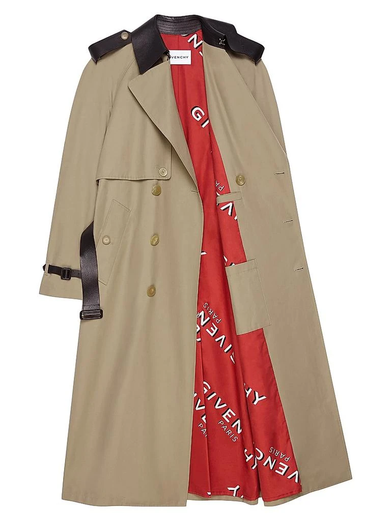 Givenchy Trenchcoat in Cotton with Leather Details 3