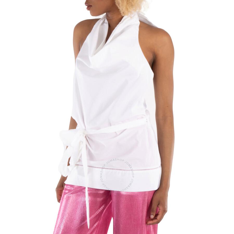 Studio Amelia Ladies White Giro Scarf Top