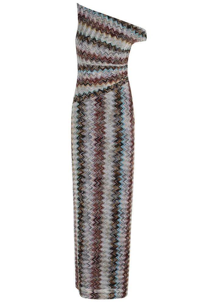 Missoni Missoni Zigzag One-Shoulder Long Dress 1