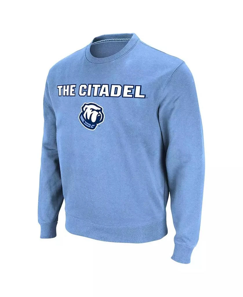 Colosseum Men's Light Blue Citadel Bulldogs Arch & Logo Pullover Sweatshirt 2