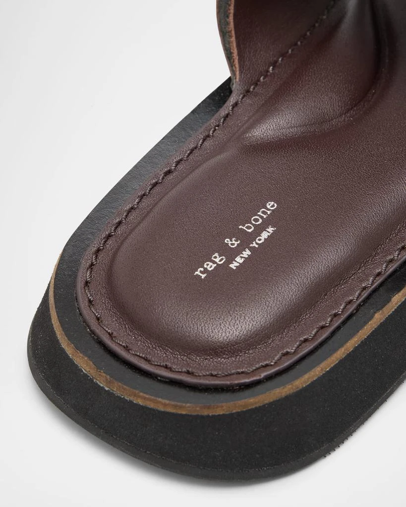 Rag & Bone Parker Leather Dual Band Slide Sandals 4