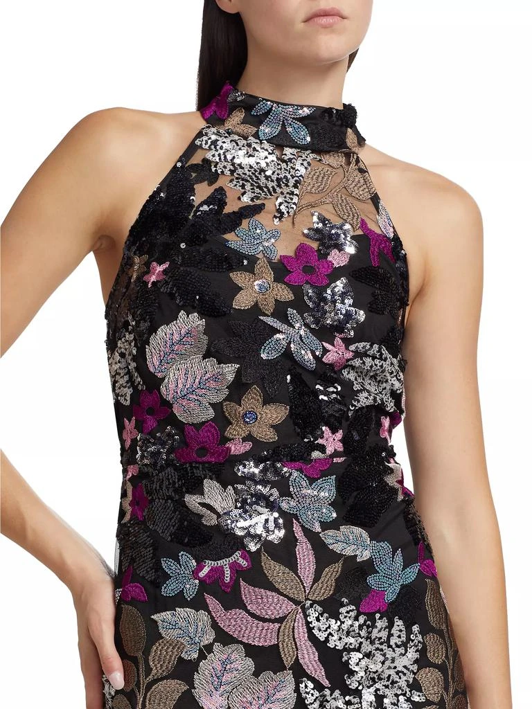 Tahari Aldana Embellished Sleeveless Midi-Dress 6