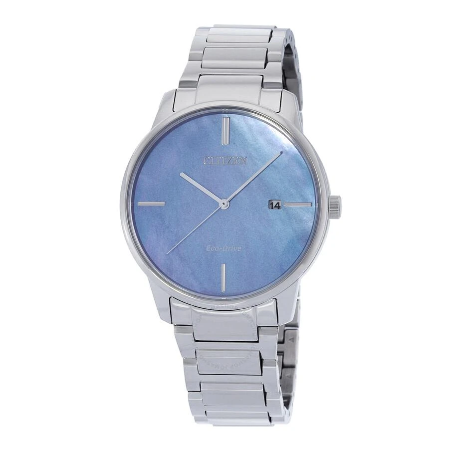 Citizen Eco-Drive Blue Mother of Pearl Dial Stainless Steel Men's Watch BM7520-88N 1