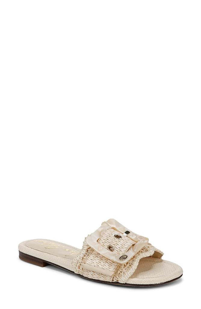 Sam Edelman Bambi Raffia Buckle Slide Sandal