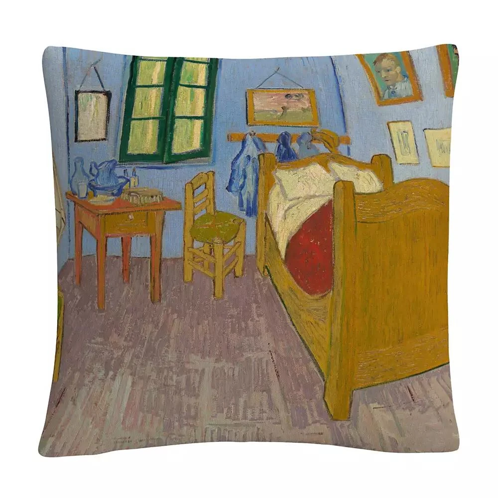 Baldwin Vincent Van Gogh Bedroom At Arles Decorative Pillow, 16" x 16" 1