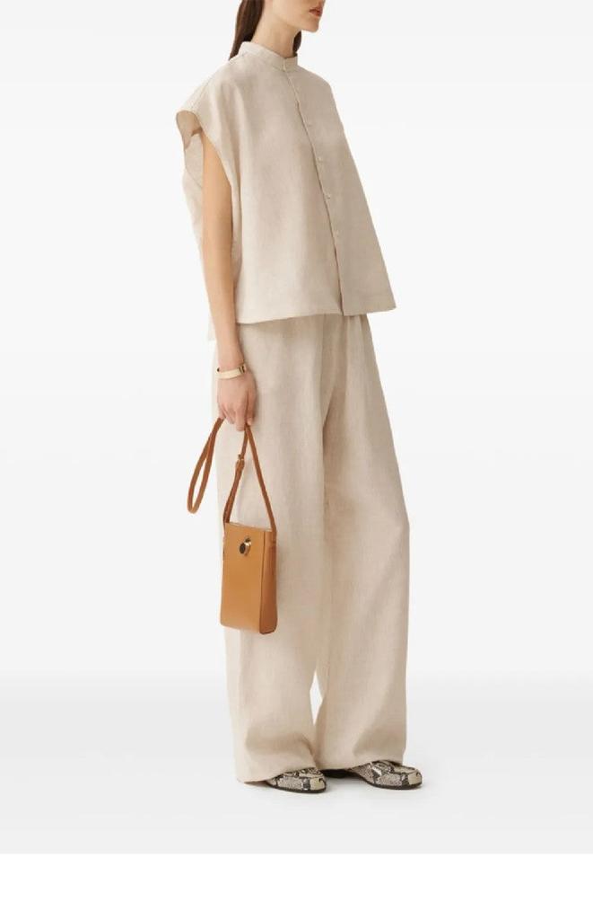 Fabiana Filippi Relaxed Fit Wide Leg Linen Trousers