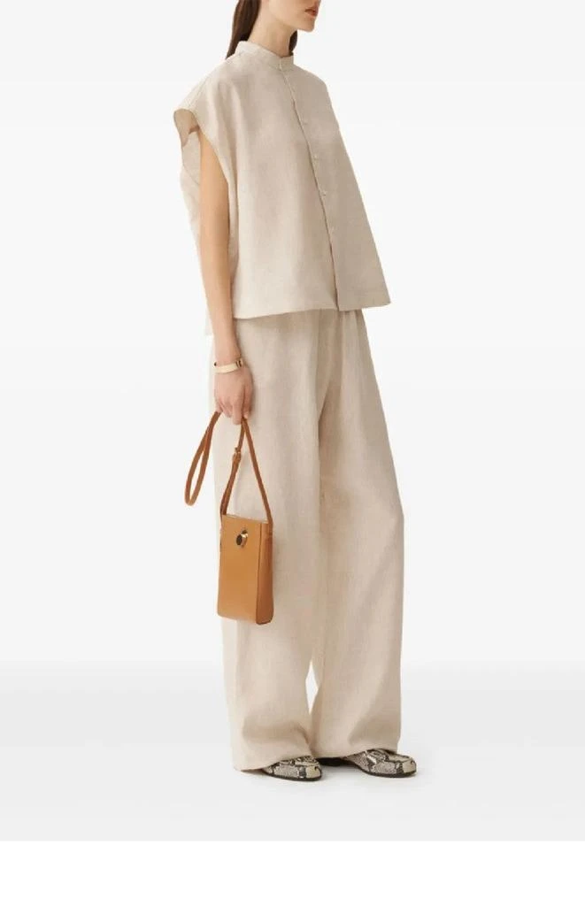 Fabiana Filippi Relaxed Fit Wide Leg Linen Trousers 2