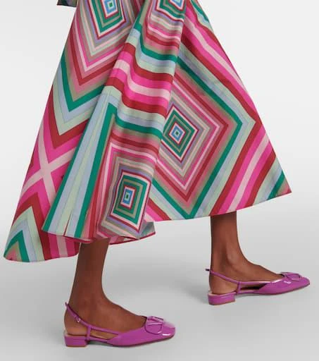 Valentino Rhombus 75 cotton poplin maxi skirt 5