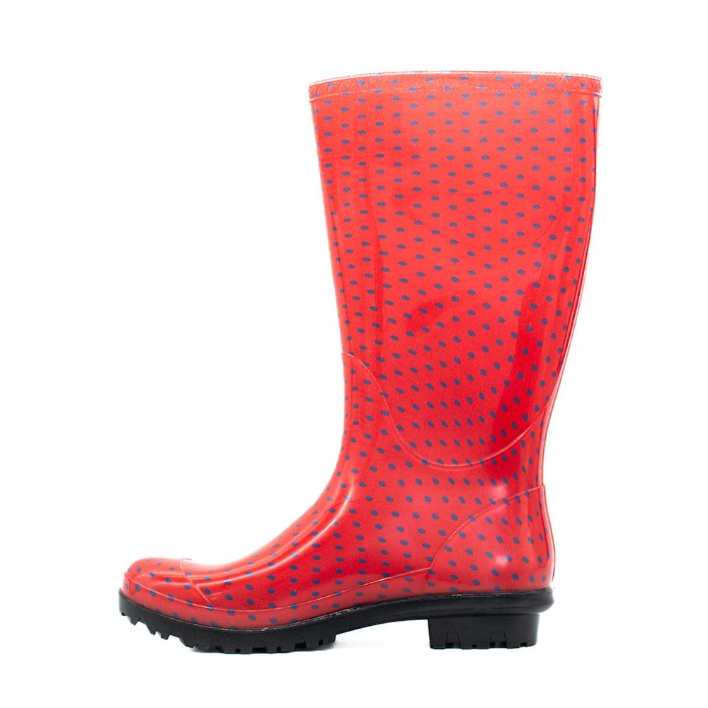Gameday Boots Southern Methodist University Polka Dot Round Toe Rain Boots 3