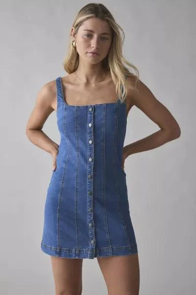 BDG BDG Isla Denim Button-Front Shift Mini Dress 4