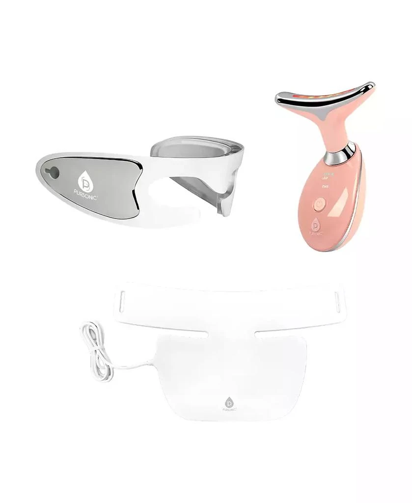 PURSONIC Total LED Light Therapy System: Eye Mask, Multi-Function Device & Neck Plate 1
