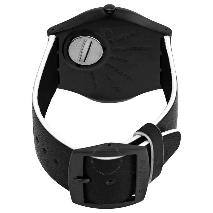 Swatch White Side Quartz Black Skeleton Dial Men's Watch SS07B101 3