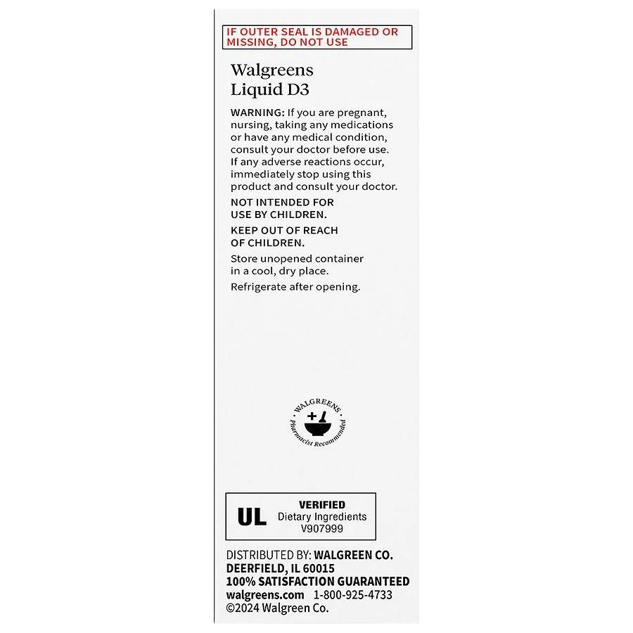 Walgreens Free & Pure Liquid D3 2