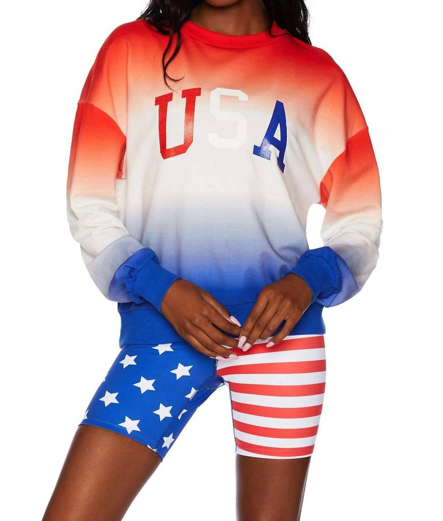 Beach Riot Usa Sweatshirt In Patriotic Gradient