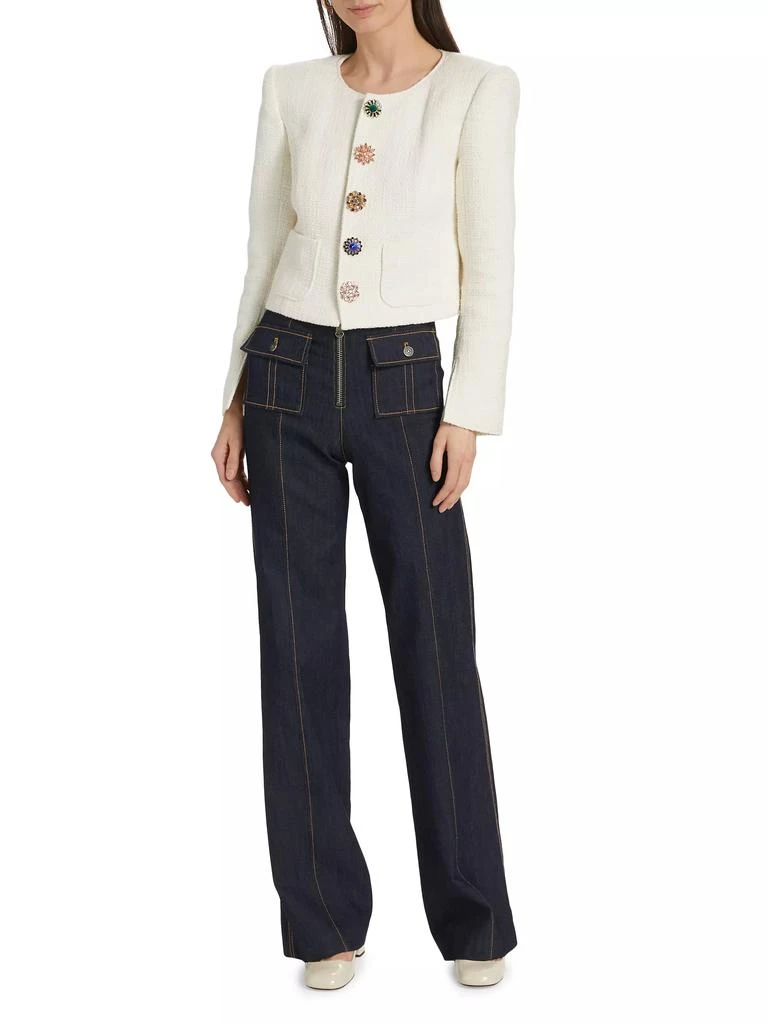 Cinq à Sept Randi Tweed Rhinestone-Button Jacket 2